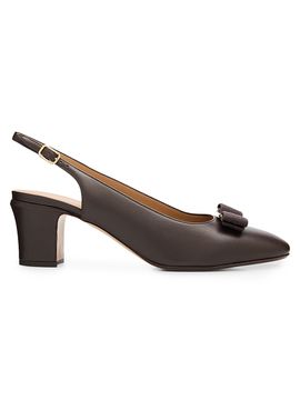 FERRAGAMO Women's Vara Bow 50MM Slingback Pumps