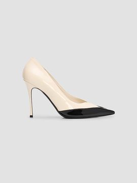 FERRAGAMO Women's Varina 90MM Two-Tone Patent Leather Pumps