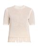 FERRAGAMO Women's Virgin Wool Mesh-Knit Fringe Sweater - 1
