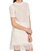 FERRAGAMO Women's Virgin Wool Mesh-Knit Fringe Sweater - 4