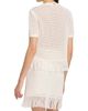 FERRAGAMO Women's Virgin Wool Mesh-Knit Fringe Sweater - 5