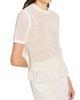 FERRAGAMO Women's Virgin Wool Mesh-Knit Fringe Sweater - 6