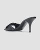 FERRAGAMO Women's Witty Gancini Toe 70MM Leather Kitten Heel Mules - 2