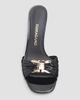 FERRAGAMO Women's Witty Gancini Toe 70MM Leather Kitten Heel Mules - 4
