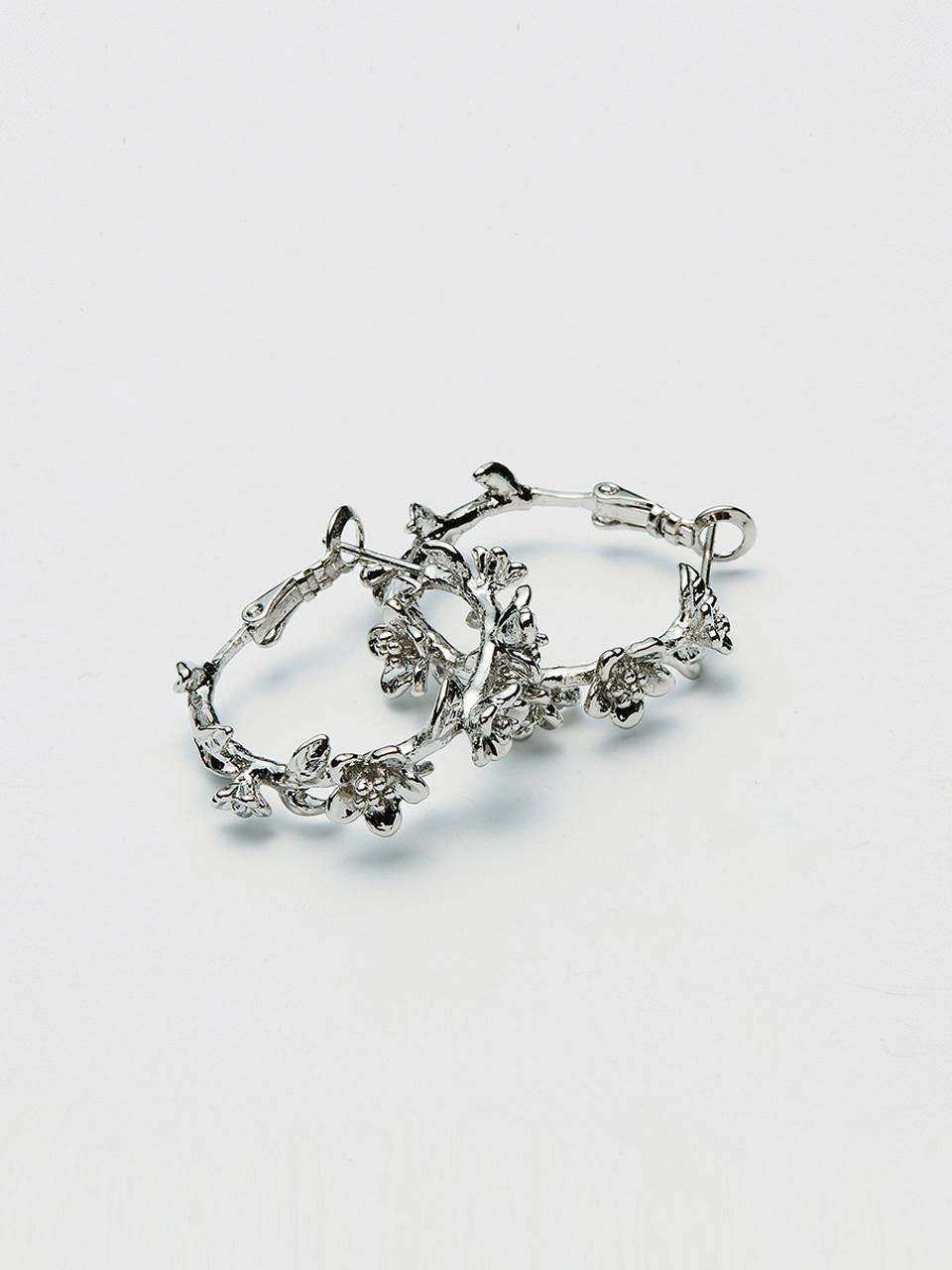 FEVERISH Garden Small Hoop Earrings [Silver]
