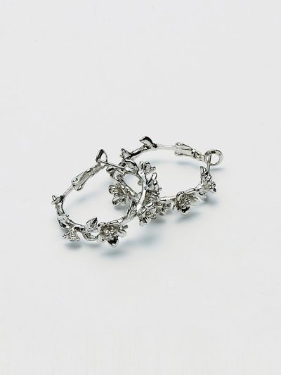 FEVERISH Garden Small Hoop Earrings [Silver]