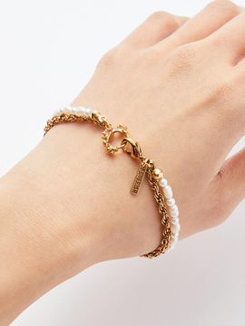 FEVERISH Rose Hook Pearl Bracelet [Gold]
