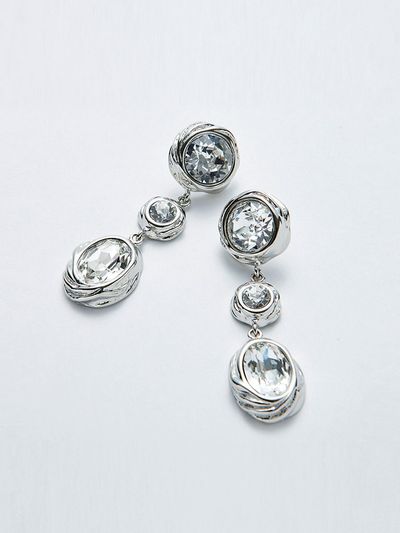 FEVERISH Savage Drop Statement Earrings [Silver]
