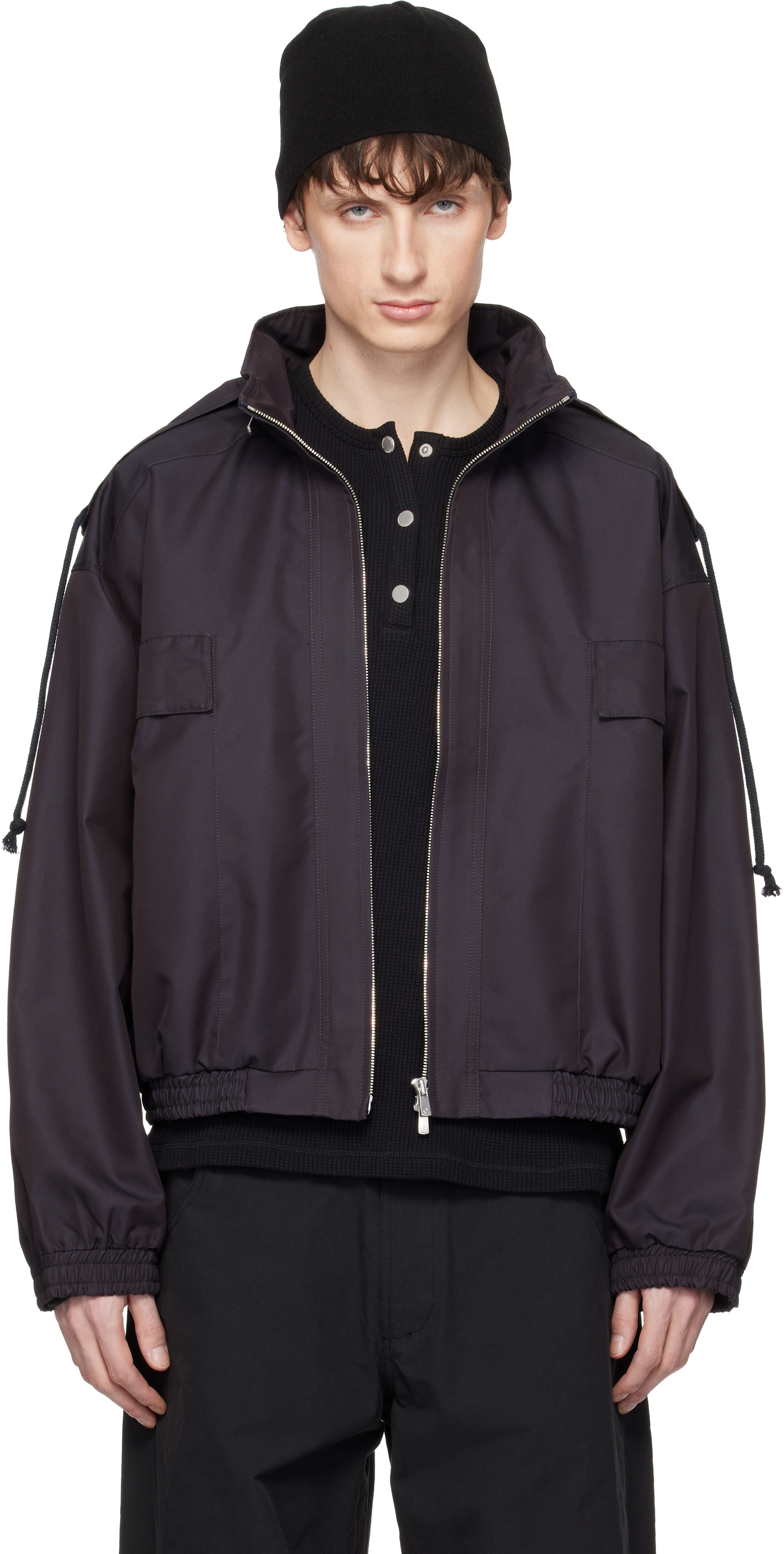 FFFPOSTALSERVICE - Black Zip Vent Jacket