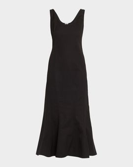 FForme Cary Sleeveless Poplin Midi Trumpet Dress