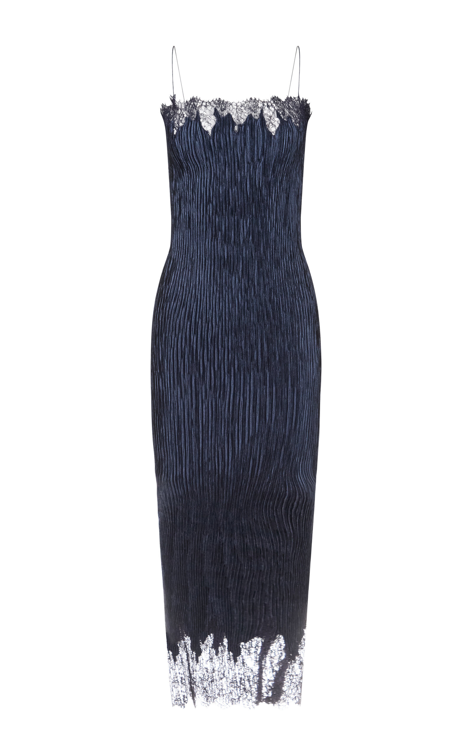 FFORME - Lumi LaceDetailed Pleated Dress Navy IT 38
