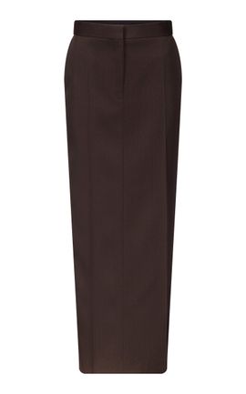 FFORME FFORME Rae Tailored Wool Maxi Skirt Brown IT 38