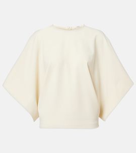 Fforme Fforme Tenley draped wool-blend crêpe top