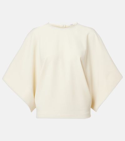 Fforme Fforme Tenley draped wool-blend crêpe top