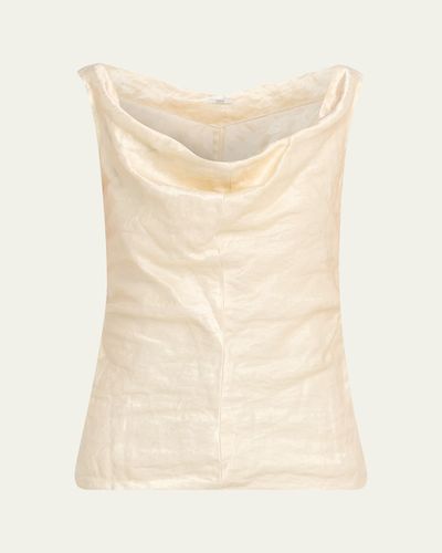 FForme Lowe Cowl-Neck Crinkled Top