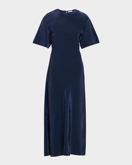 FForme Seren Liquid Taffeta Maxi T-Shirt Dress
