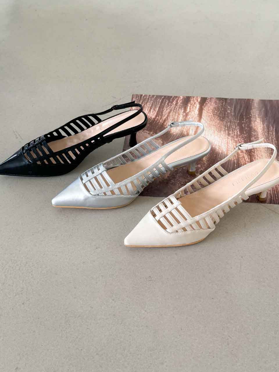 FICCE Detail Strap Slingback 5cm