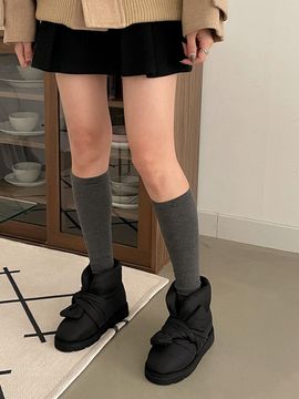 FICCE Kenna Padding Ribbon Ankle Boots (3cm)