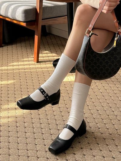 FICCE Square Belted Mary Jane Loafers (Fi43247)