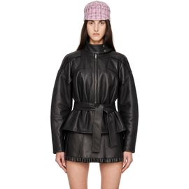 FIDAN NOVRUZOVA FIDAN NOVRUZOVA Black Julia Leather Jacket