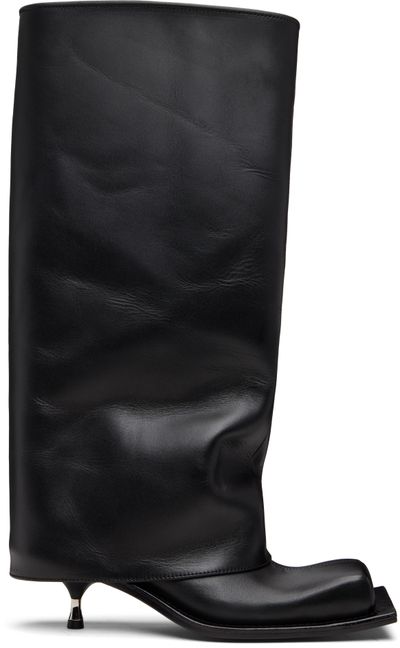 FIDAN NOVRUZOVA FIDAN NOVRUZOVA Black Tall Iman Kitten Heel Boots