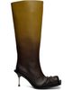FIDAN NOVRUZOVA FIDAN NOVRUZOVA Brown Stiletto Heel Classic Square Toe Boots - 1