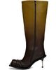 FIDAN NOVRUZOVA FIDAN NOVRUZOVA Brown Stiletto Heel Classic Square Toe Boots - 3
