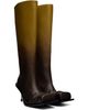 FIDAN NOVRUZOVA FIDAN NOVRUZOVA Brown Stiletto Heel Classic Square Toe Boots - 4