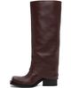 FIDAN NOVRUZOVA FIDAN NOVRUZOVA Burgundy Havva Chunky Heel Trouser Boots - 3