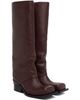 FIDAN NOVRUZOVA FIDAN NOVRUZOVA Burgundy Havva Chunky Heel Trouser Boots - 4