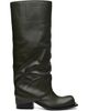 FIDAN NOVRUZOVA FIDAN NOVRUZOVA Khaki Havva Chunky Heel Tall Boots - 1