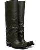 FIDAN NOVRUZOVA FIDAN NOVRUZOVA Khaki Havva Chunky Heel Tall Boots - 4