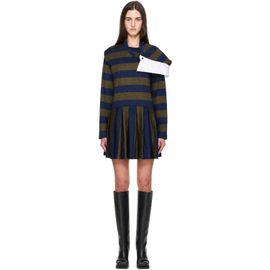 FIDAN NOVRUZOVA FIDAN NOVRUZOVA Navy & Khaki Noemie Polo Minidress