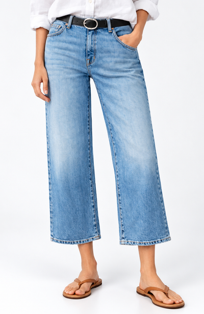 Fidelity Denim Fidelity Denim Cruz Crop High Relaxed Wide Pants
