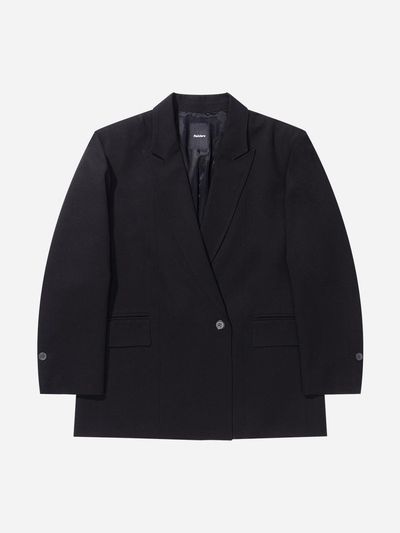fielders Back Slit Daddy Fit Oversized Blazer [BLACK]