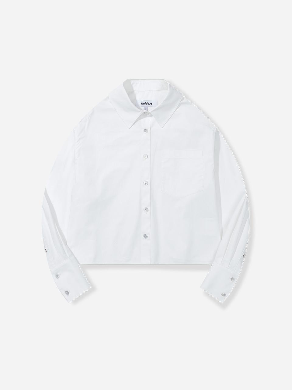 fielders Cropped High-Density Cotton Shirt [White]