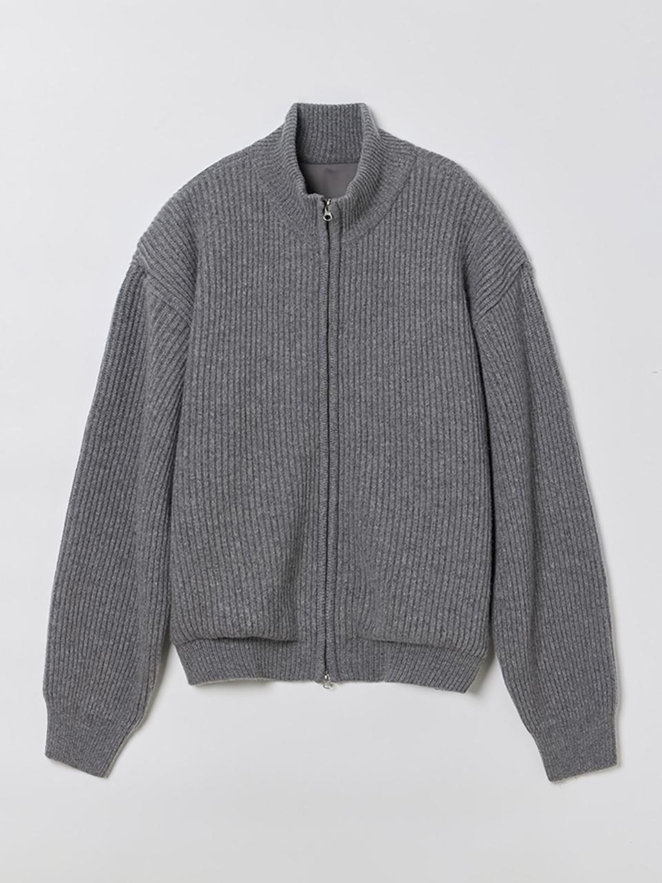 fielders Full Knit Zip Up Jacket [Gray]