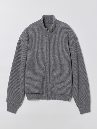 fielders Full Knit Zip Up Jacket [Gray]