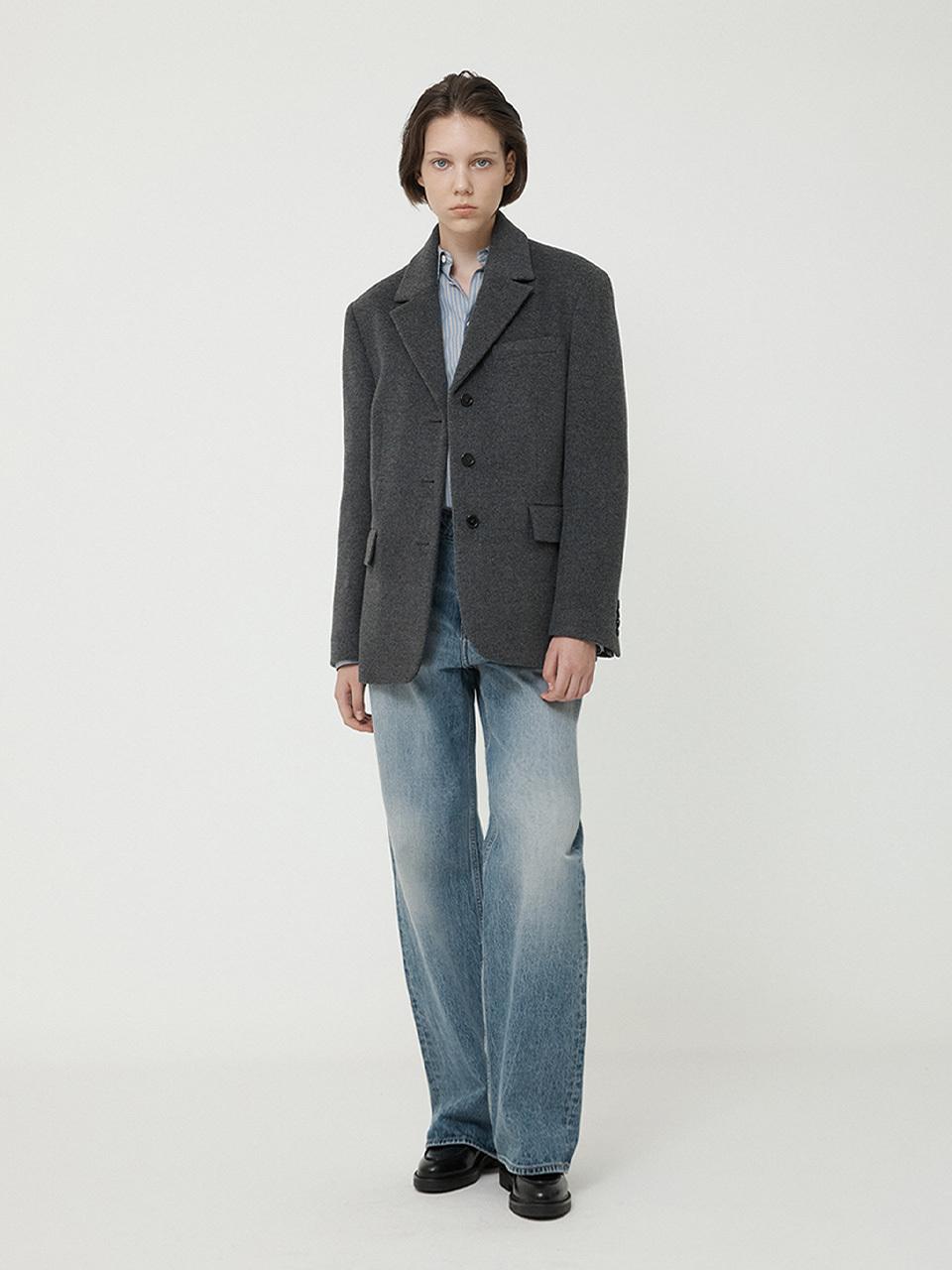 fielders Loose Fit Vintage Washing Denim Pants [Blue]