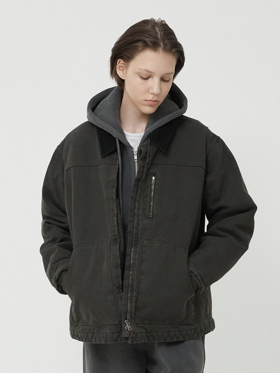 fielders Over Dyeing Work Jacket [Deep Khaki]