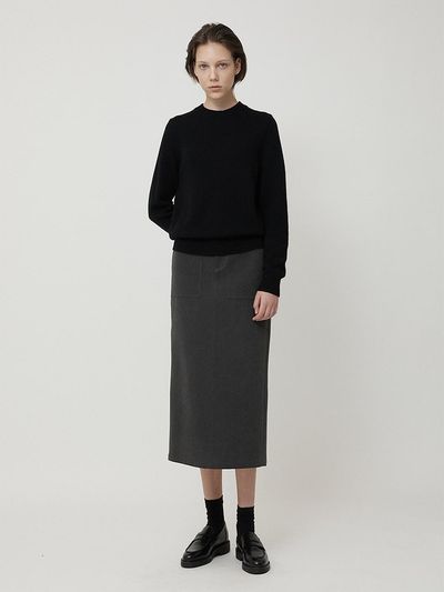 fielders Pigment Vintage Skirt [Deep Charcoal]