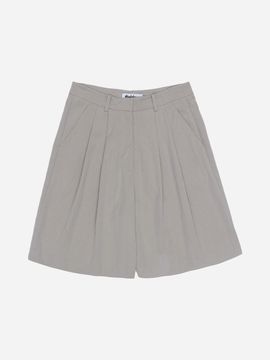 fielders Pin-tuck Wide Half Pants [Beige]