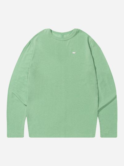 fielders Soft Essential Slim-fit Long Sleeve Round T-shirt [PASTEL GREEN]
