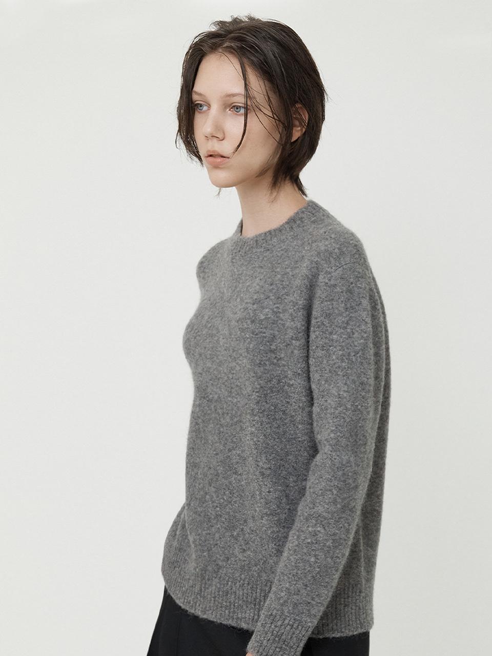 fielders Soft Wool Shaggy Knit [Gray]