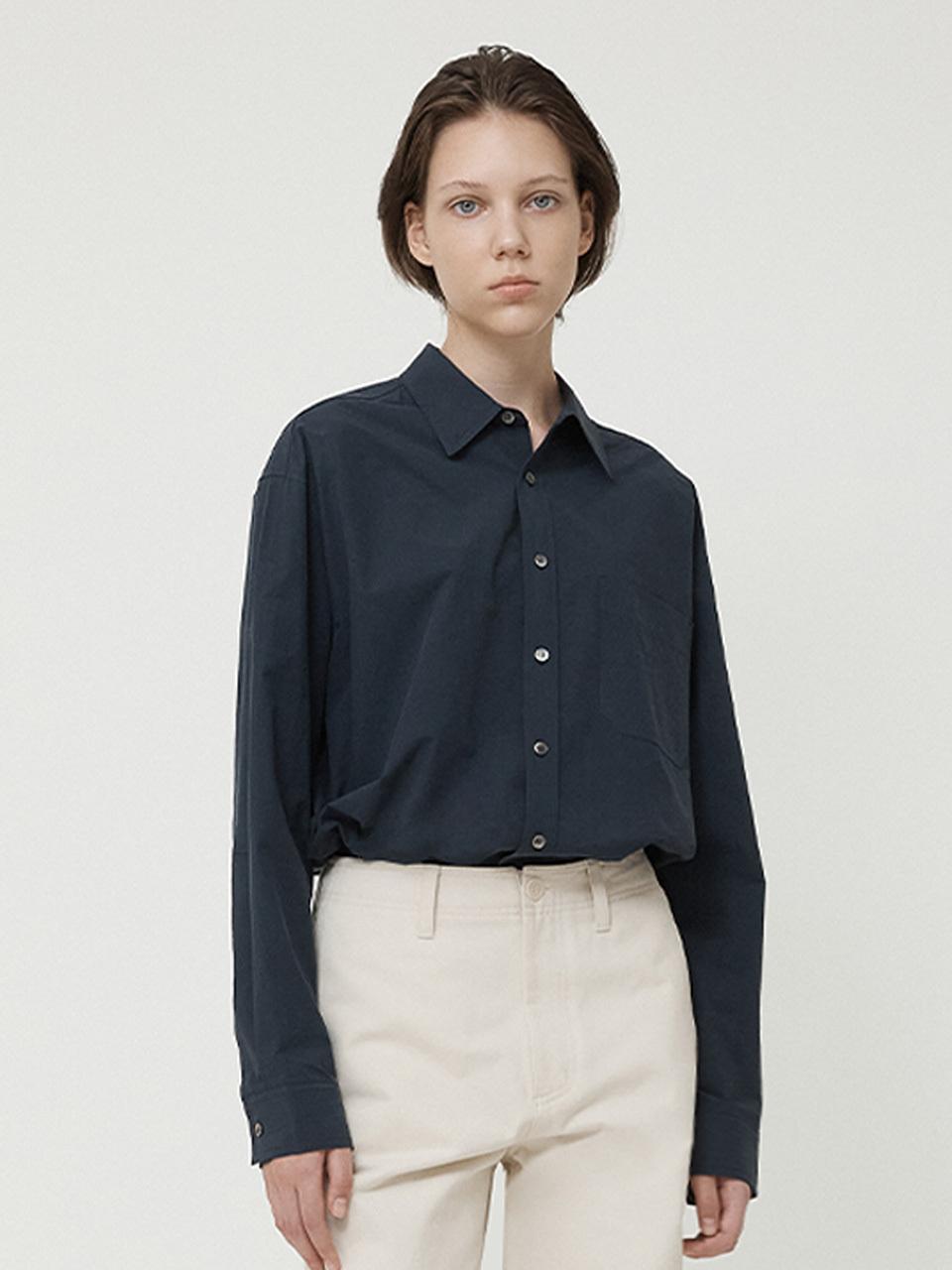 fielders Washed Cotton Shirts [Deep Navy]
