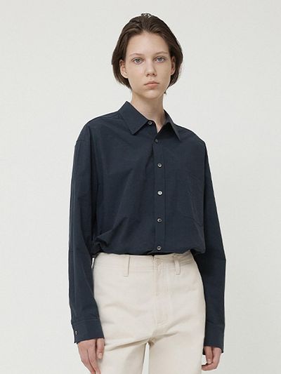 fielders Washed Cotton Shirts [Deep Navy]