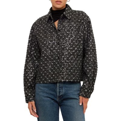 FIFTEEN TWENTY FIFTEEN TWENTY Allora Sequin Denim Shirt Jacket