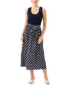 Fifteen Twenty Fifteen Twenty Contrast Belted Midi Dress