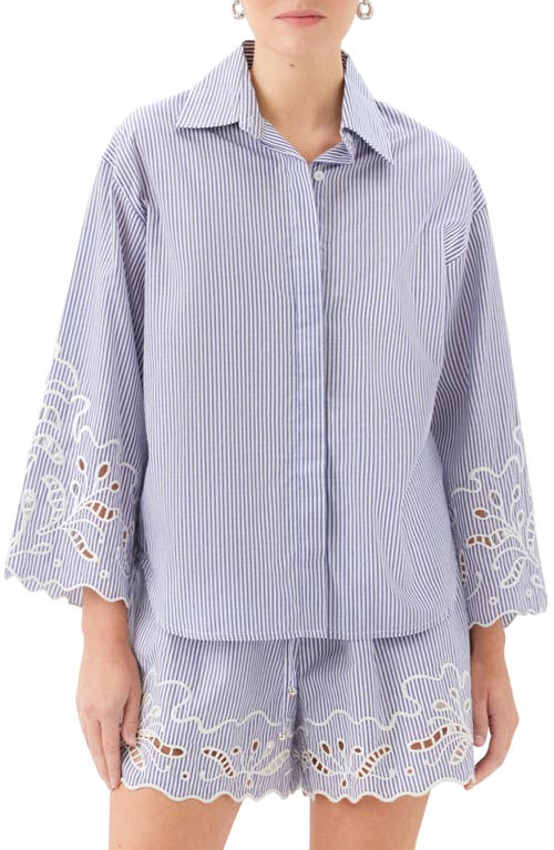 FIFTEEN TWENTY FIFTEEN TWENTY Dakota Stripe Embroidered Shirt