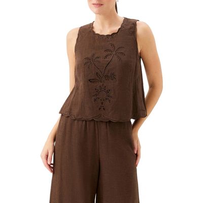 FIFTEEN TWENTY FIFTEEN TWENTY Elina Embroidered Sleeveless Top